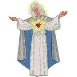Embroidery Design Our Lady Of The Immaculate Heart 18 Cm