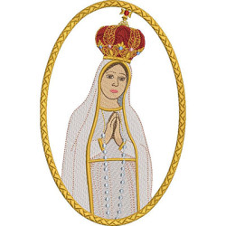 Embroidery Design Our Lady Of Fatima Medal 5