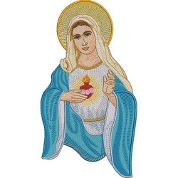 Diseño Para Bordado Inmaculado Corazon De Maria 13 Cm