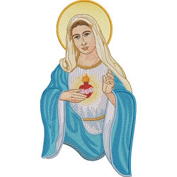 Embroidery Design Immaculate Heart Of Mary 13 Cm