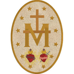 Embroidery Design Our Lady Of Grace Medal Rear 2