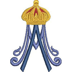 Embroidery Design Marian With Crown 16
