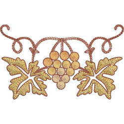 Embroidery Design Bunch Of Grapes Light Points