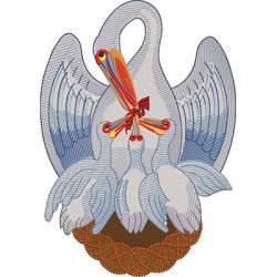 Embroidery Design Liturgic Pelican 28 Cm