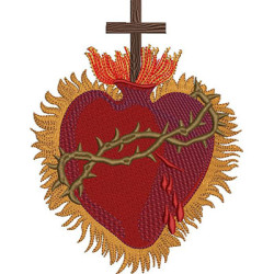 Embroidery Design Sacred Heart Of Jesus 18 Cm