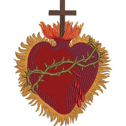 Diseño Para Bordado Sagrado Corazon De Jesus ​​18 Cm