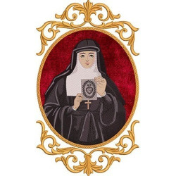 Embroidery Design St Margarida Maria Alacoque Medal