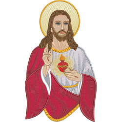 Embroidery Design Sacred Heart Of Jesus 28 Cm