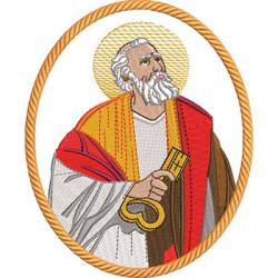 Embroidery Design Saint Peter 2 Medal