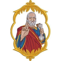 Embroidery Design Saint Peter Medal 3