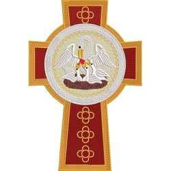 Embroidery Design Eucharistic Pelican 9