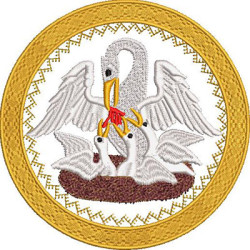 Embroidery Design Eucharistic Pelican 10