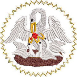 Embroidery Design Eucharistic Pelican 11