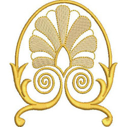 Embroidery Design Stylized Shell