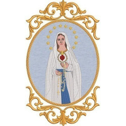 Embroidery Design Our Lady Of The Broken Heart Medal