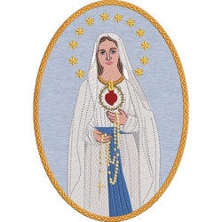 Embroidery Design Our Lady Of The Broken Heart Medal 2