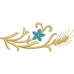 Diseño Para Bordado Trigo Con Flor