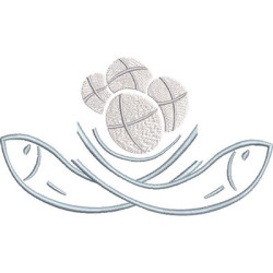 Diseño Para Bordado Pescado Y Pan Grande