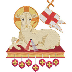 Embroidery Design Lamb Of God 20 Cm