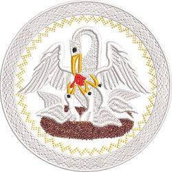 Embroidery Design Eucharistic Pelican 13