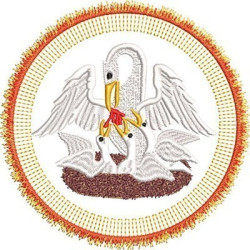 Embroidery Design Eucharistic Pelican 14