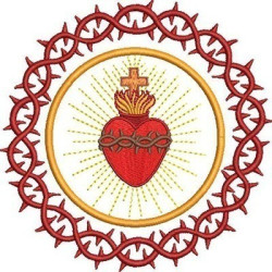 Matriz De Bordado Sagrado Coração De Jesus Com Coroa