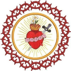 Embroidery Design Immaculate Heart Of Mary With Thorns