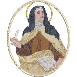Embroidery Design Santa Teresa Dávila Medal