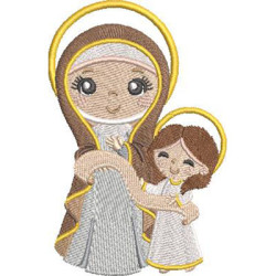 Embroidery Design Santa Anna Cute