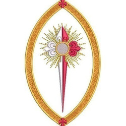 Embroidery Design Cross Of Santiago Medal 14 Cm
