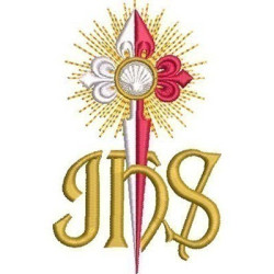 Embroidery Design Jhs With Cross Of Santiago