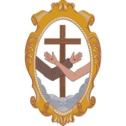 Embroidery Design Franciscan Embrace Medal 2