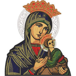 Embroidery Design Our Lady Of Perpetual Help14 Cm