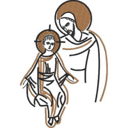 Embroidery Design Saint Joseph Stylized