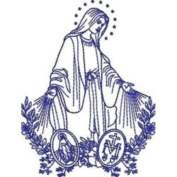 Embroidery Design Our Lady Of Graces Outlined