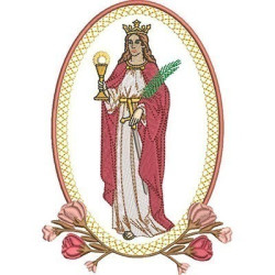 Matriz De Bordado Medalha De Santa Bárbara