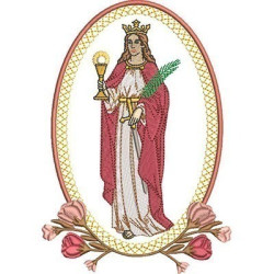Matriz De Bordado Medalha De Santa Bárbara