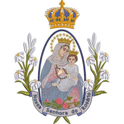 Embroidery Design Meda Of Our  Lady Of Mount Carmel