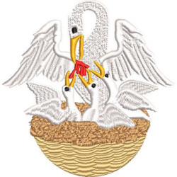 Embroidery Design Eucharistic Pelican 14