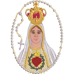 Embroidery Design Our Lady Of Fatima Medal 7