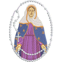 Embroidery Design Our Lady Of Tears Medal