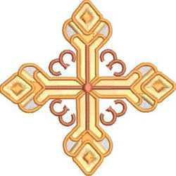 Embroidery Design Decorated Cross 243