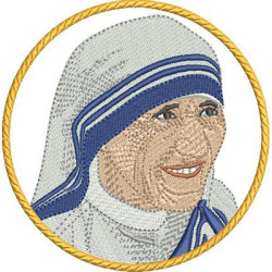 Diseño Para Bordado Medalla Madre Teresa De Calcuta 2