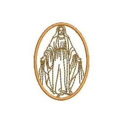 Embroidery Design Small Contoured Miracle Medal 2