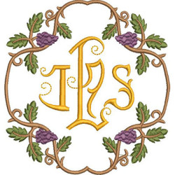Embroidery Design Grapes Vine Frame With Jhs 6574