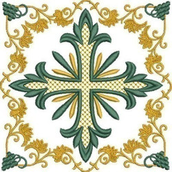 Embroidery Design Decorated Cross 244