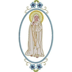 Embroidery Design Our Lady Of Fatima Medal 8