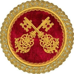 Embroidery Design Golden Frame With Keys To Heaven 6582