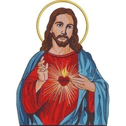 Matriz De Bordado Sagrado Coração De Jesus 22 Cm