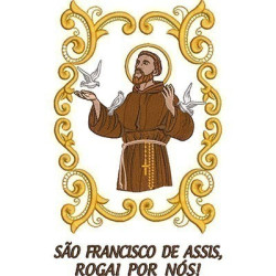 Matriz De Bordado São Francisco De Assis Rogai Por Nós